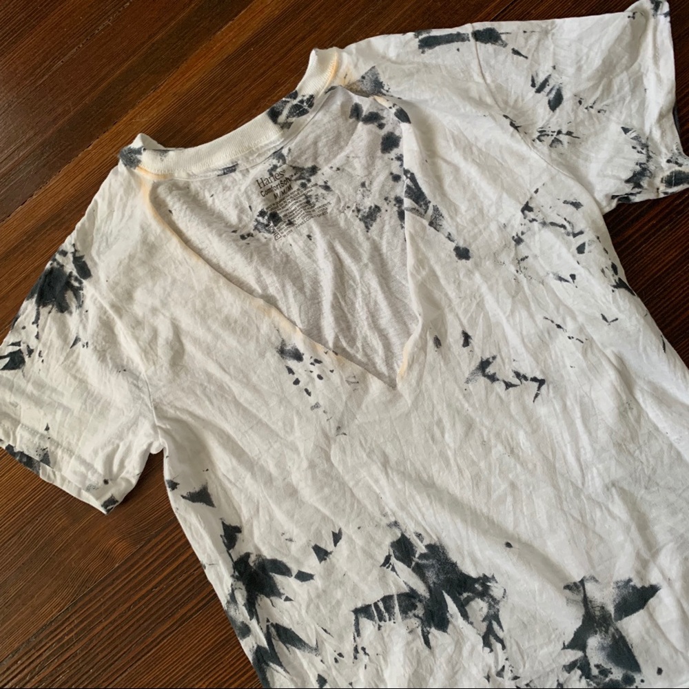++ [restyled] • tiedye marble vneck choker crop ++